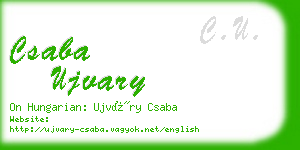 csaba ujvary business card